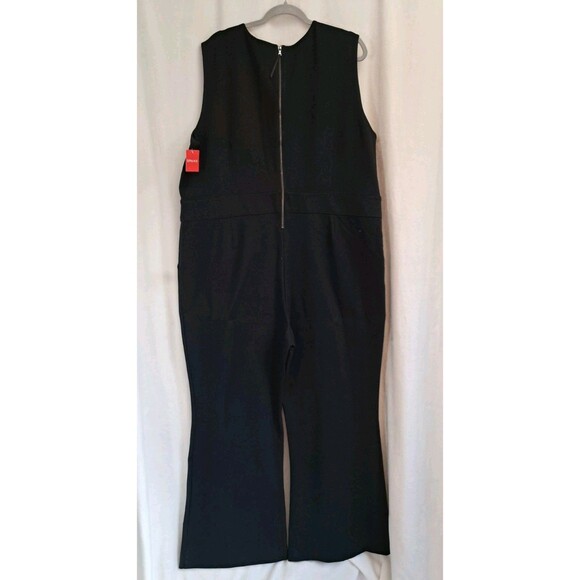 SPANX Perfect Sleeveless Jumpsuit Black Back Zipper Wide Leg Size 3X - Picture 6 of 12